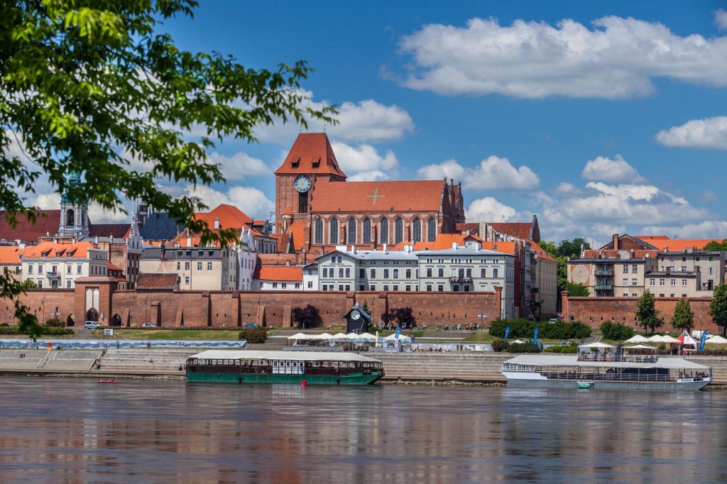 Toruń, Katedra św. Janów, Wisła, panorama Torunia