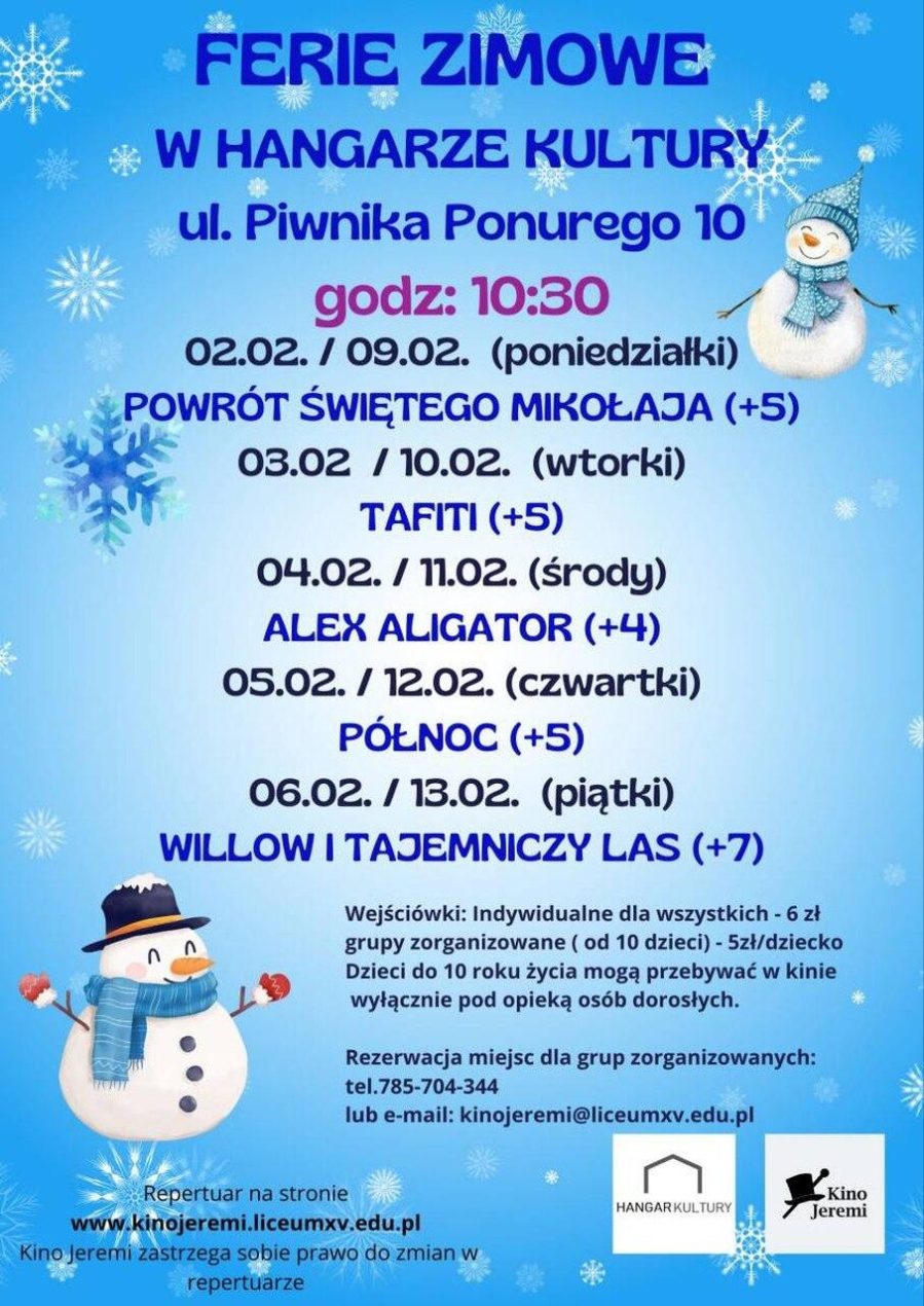 Ilustracja artykułu: Ferie zimowe w Hangarze Kultury