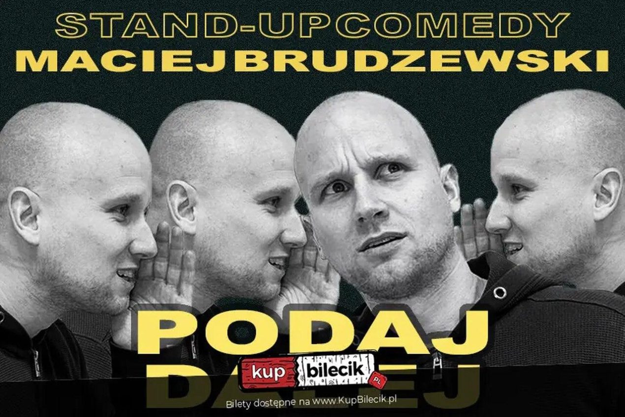 Ilustracja artykułu: Stand-up – Maciej Brudzewski „Podaj dalej”