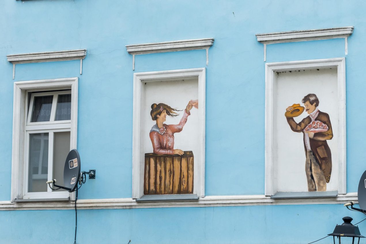 Ilustracja artykułu: Chełmno – miłosny mural