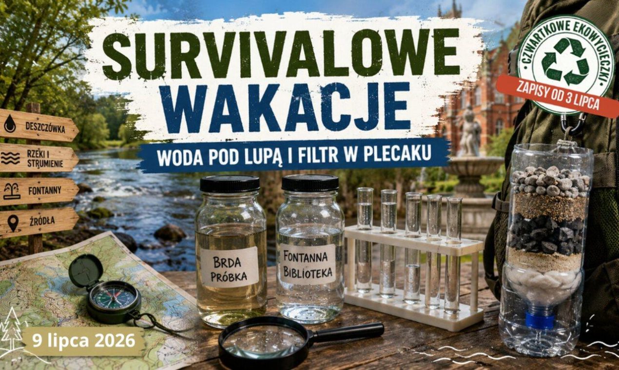 Ilustracja artykułu: Warsztaty „Survivalowe wakacje. Woda pod lupą