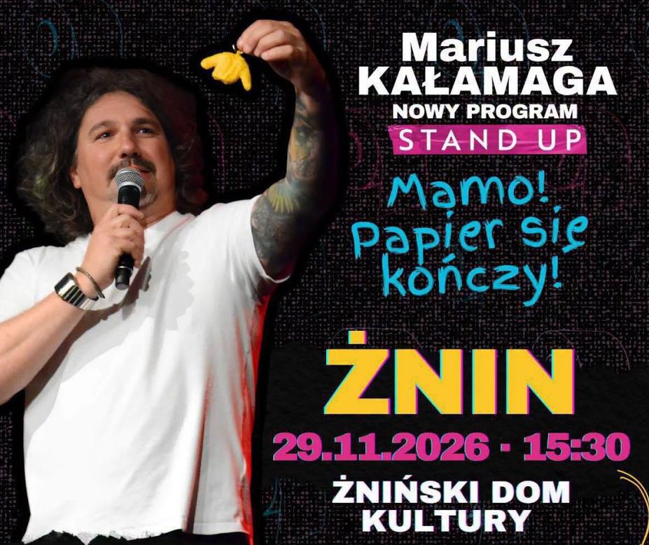 Ilustracja artykułu: Stand-up – Mariusz Kałamaga „Mamo! Papier