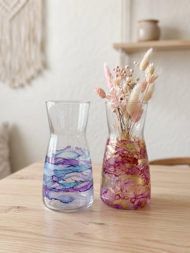 Ilustracja do wpisu: Sztuka użytkowa: Alcohol Ink – wielobarwny