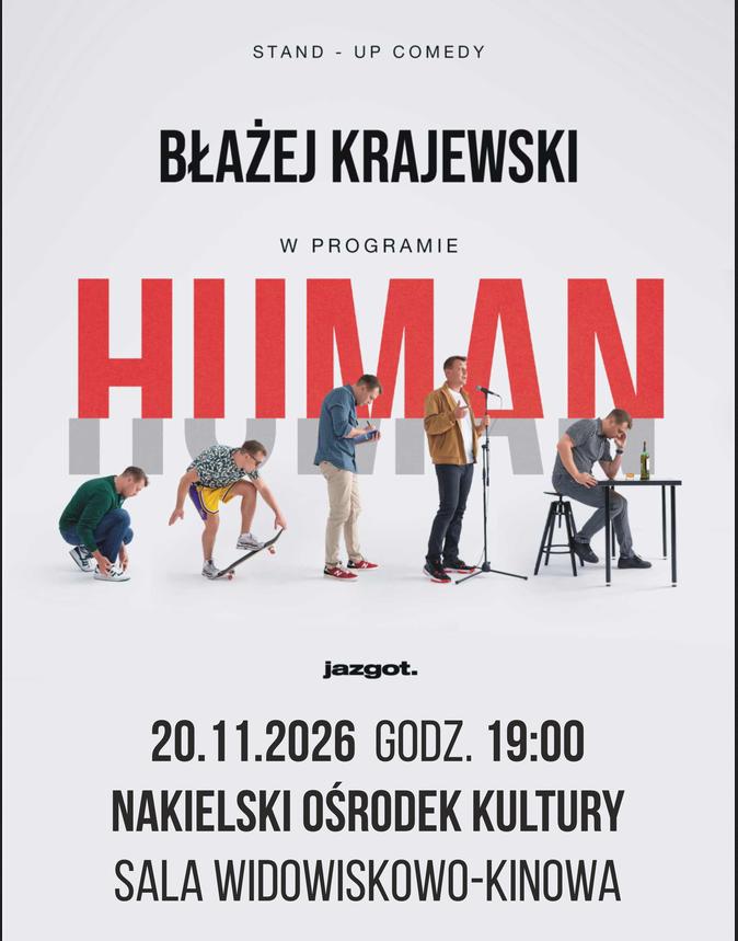 Ilustracja artykułu: Stand-up – Błażej Krajewski „HUMAN”